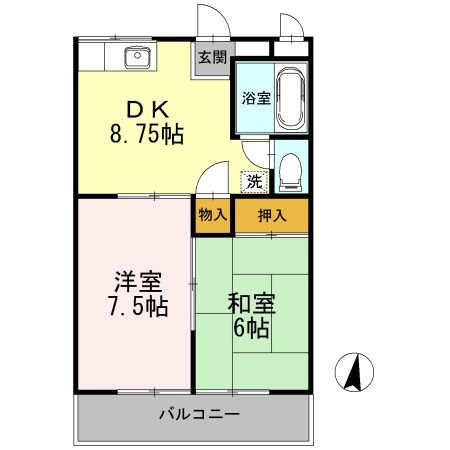 グリーンハイツⅡ 104号室 間取り