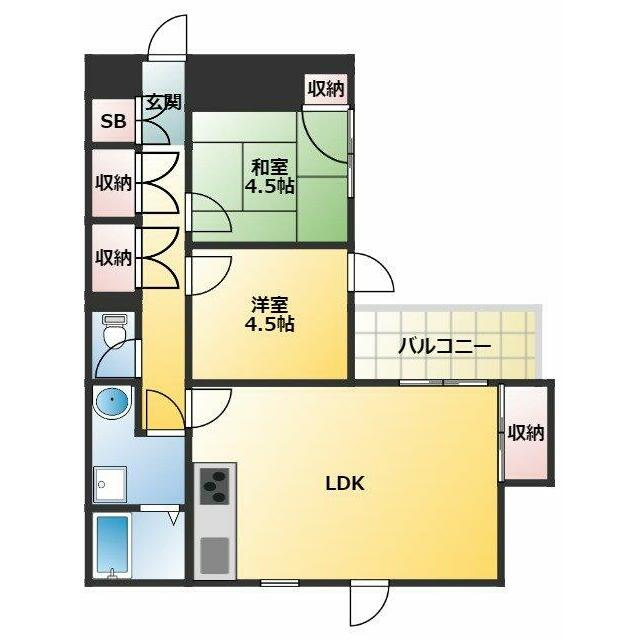 洋光台プレステージュミネギシ 406号室 間取り