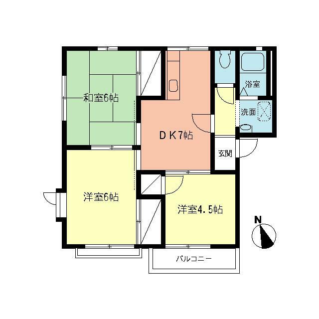 メゾン中村Ｂ 201号室 間取り