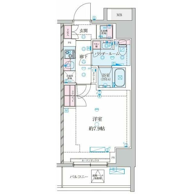 ＧＥＮＯＶＩＡ平塚Ⅲ 0701号室 間取り