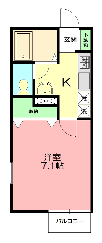 グリーンカーサF 101号室 間取り