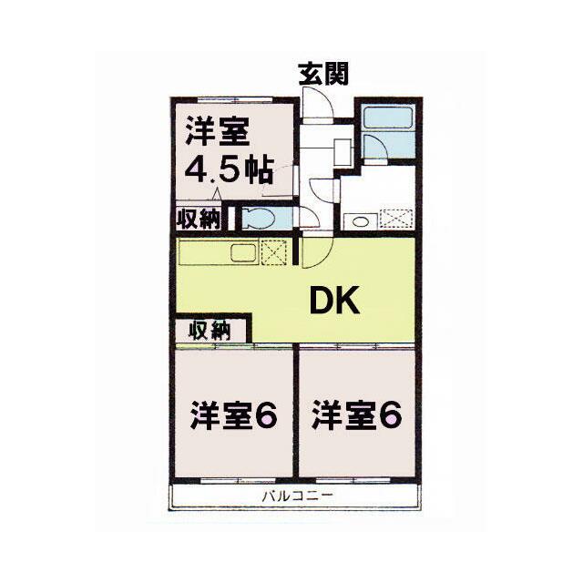 くりぃむマンション 206号室 間取り