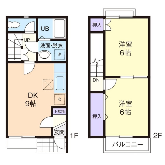 デュープレックス彩 102号室 間取り