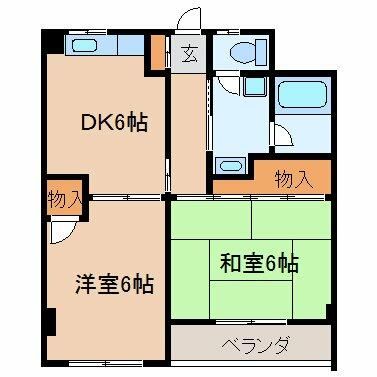 フラット鈴木 305号室 間取り