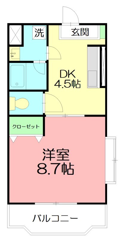 イーストサイドパレスⅠ 1F号室 間取り