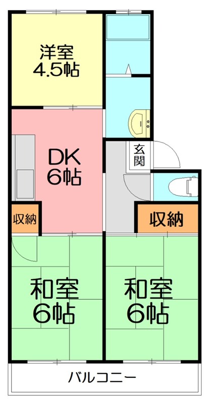 サンハイツ諏訪前 107号室 間取り