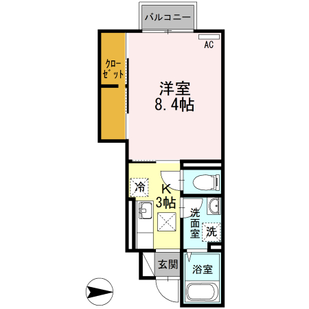 セントラル水引 103号室 間取り