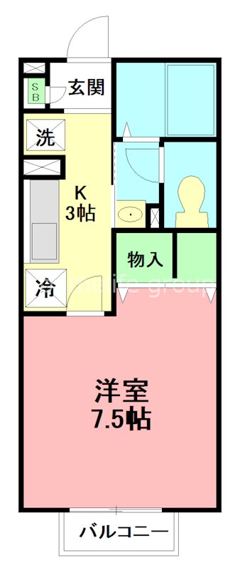 カーサリヴェールⅠ 201号室 間取り
