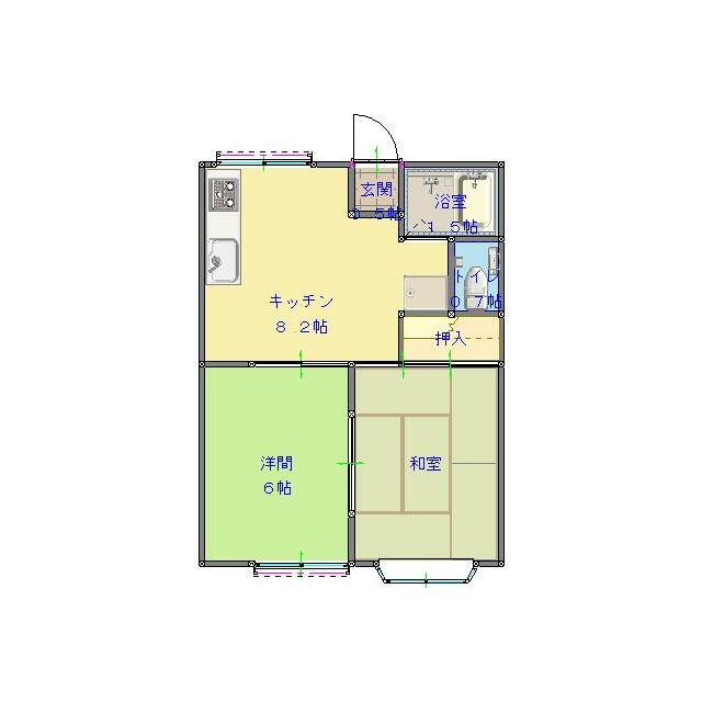 オークヴィレッジ 101号室 間取り