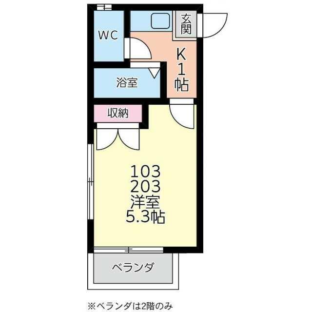 第8匠優アパート 103号室 間取り