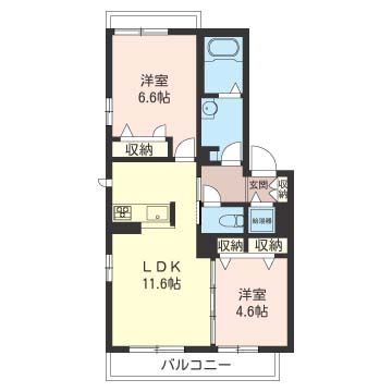 スカイビレッジ 302号室 間取り