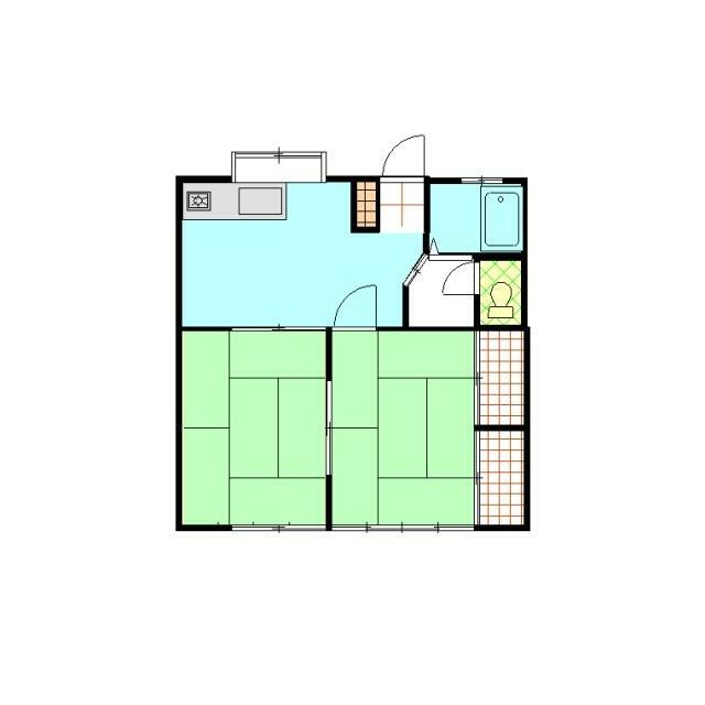 コーポ萩が丘 202号室 間取り
