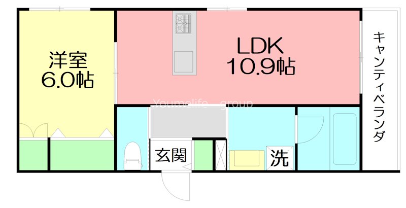 仮）国分南3丁目メゾン 203号室 間取り