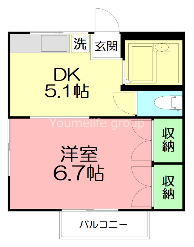 パープルハイツ 202号室 間取り