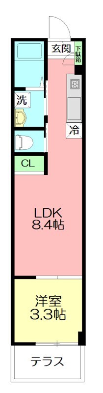 フローレンスベリー湘南台 104号室 間取り