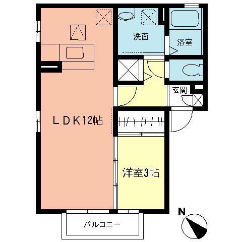 クレールM 101号室 間取り