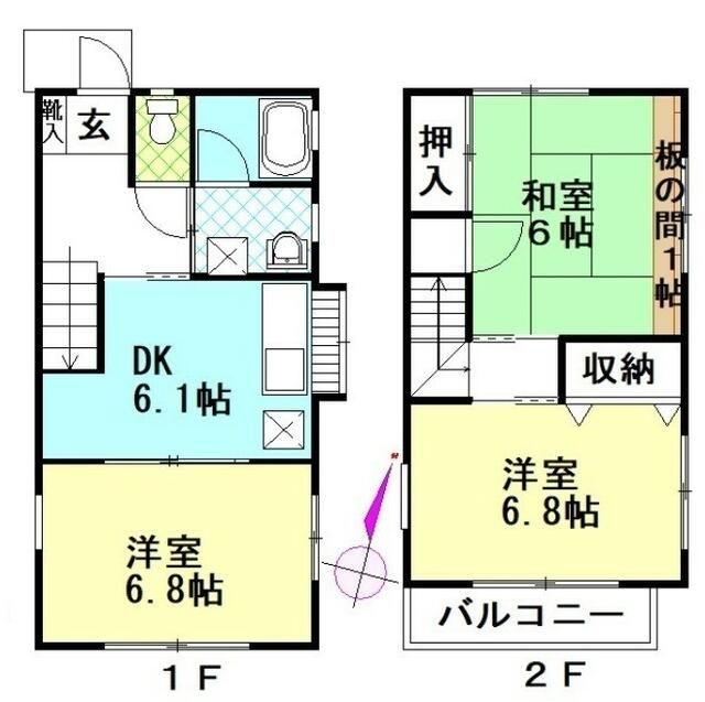 レーベンハイム２１ Ｄ号室 間取り