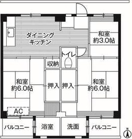 ビレッジハウス鎌倉1号棟 間取り