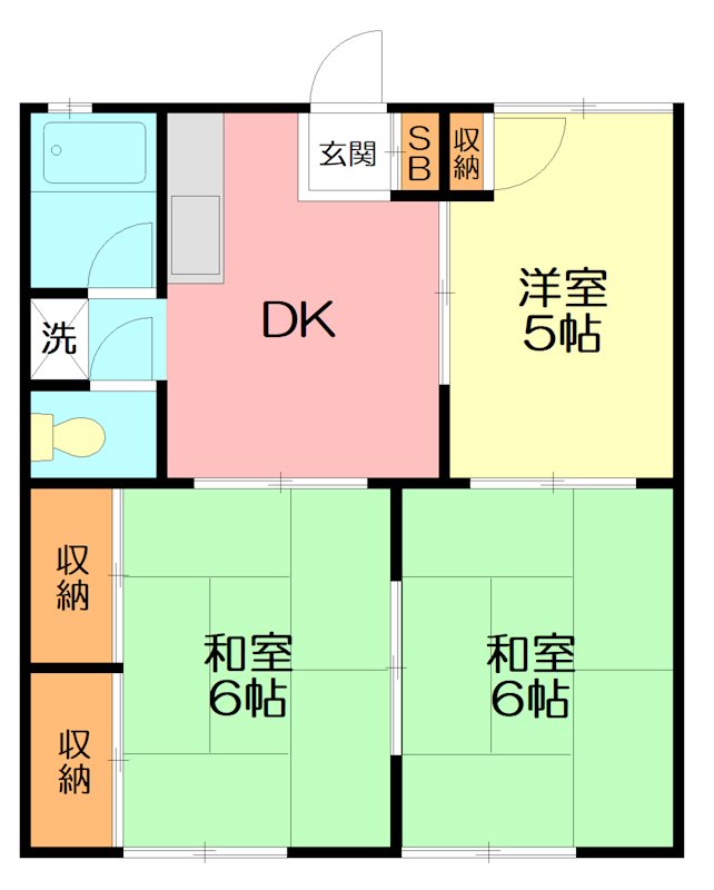 コーポミツハシ 203号室 間取り
