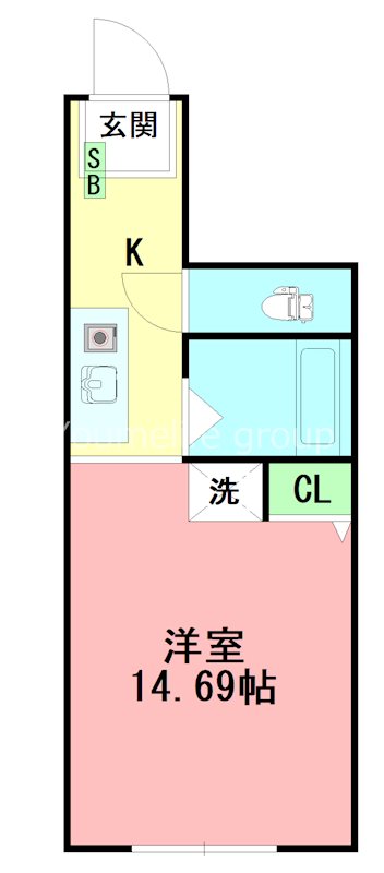 Ｃ．ｃｕｕｌｅ（セキュール） 201号室 間取り