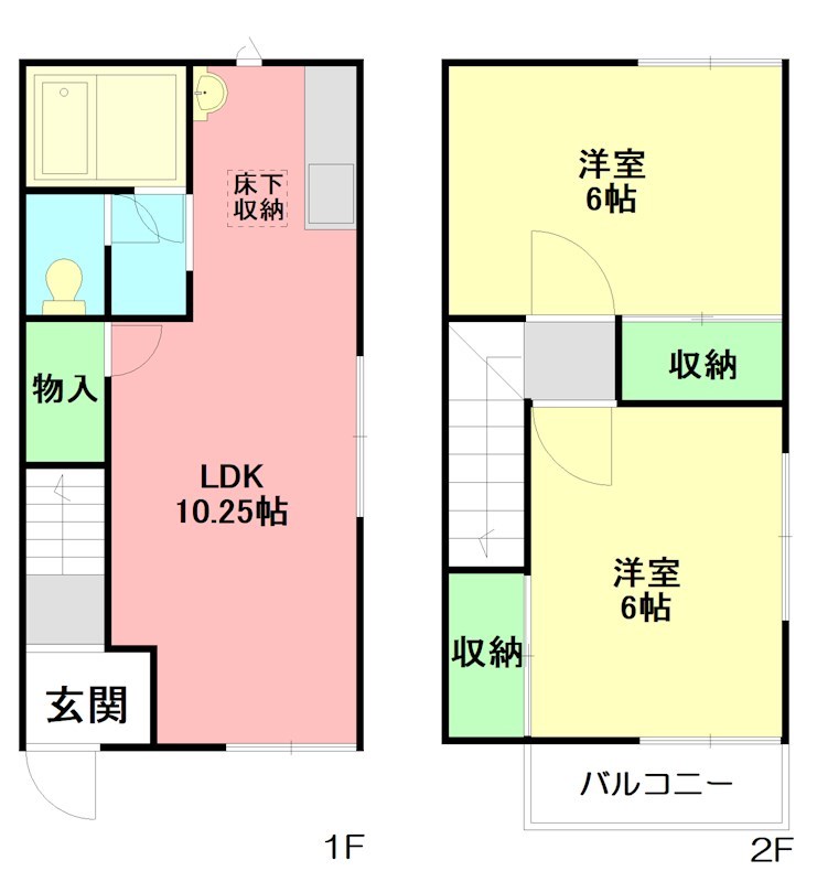 メゾンマイネル 106号室 間取り