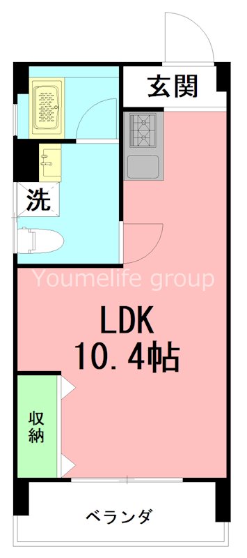 江ノ島シーサイドマンション 401号室 間取り