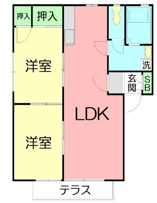 ドミニオン山崎 101号室 間取り