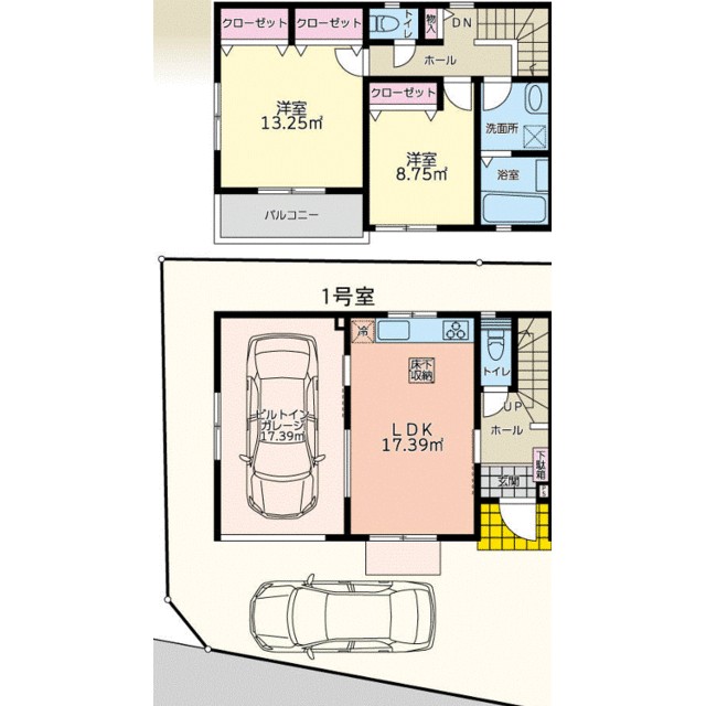 ガレリア湘南茅ケ崎F 1号室 間取り