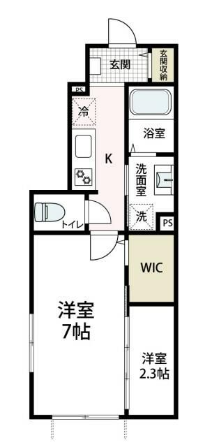 Ｄｉ　Ｑｕａｔｔｒｏ　Ｋｏｚａｓｈｉｂｕｙａ　Ｄ 3号室 間取り