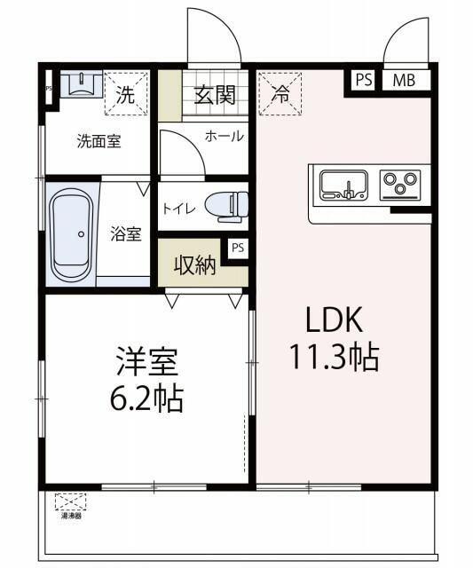 ル　ヴェール　クレール 105号室 間取り