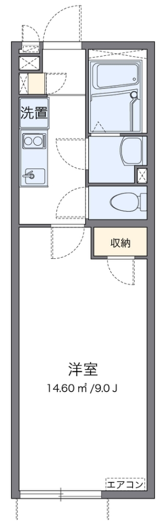 クレイノテラスハウス 102号室 間取り