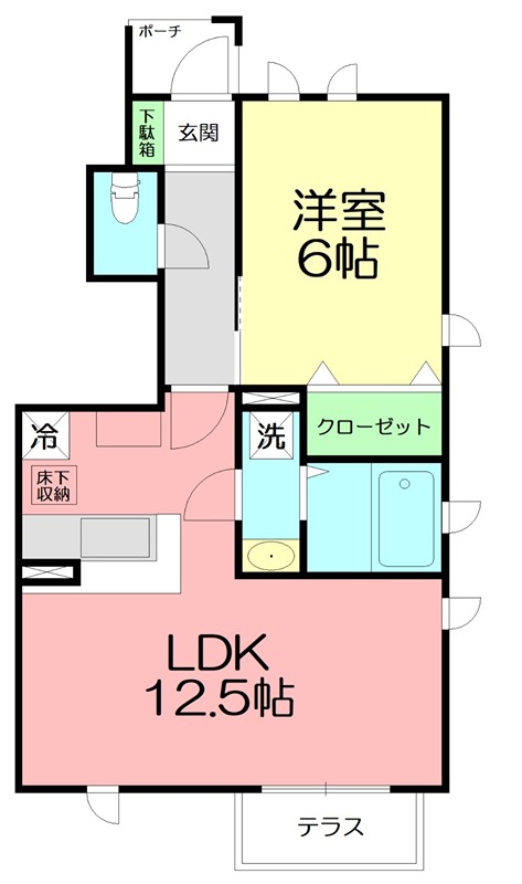 Ｍａｒｉａｇｅ 101号室 間取り