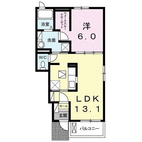 メゾン　ルボール 102号室 間取り