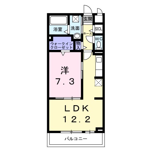 グレース ローズ 202号室 間取り
