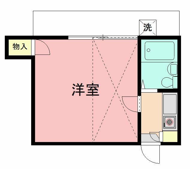 サンパレス本厚木 102号室 間取り