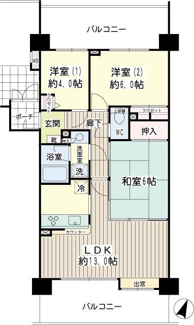 ＮＩＣＥ　ＳＴＡＧＥ　湘南鵠沼 0604号室 間取り