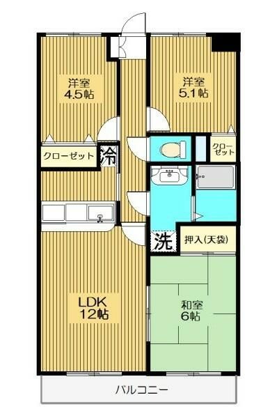 パークヒル参番館 205号室 間取り