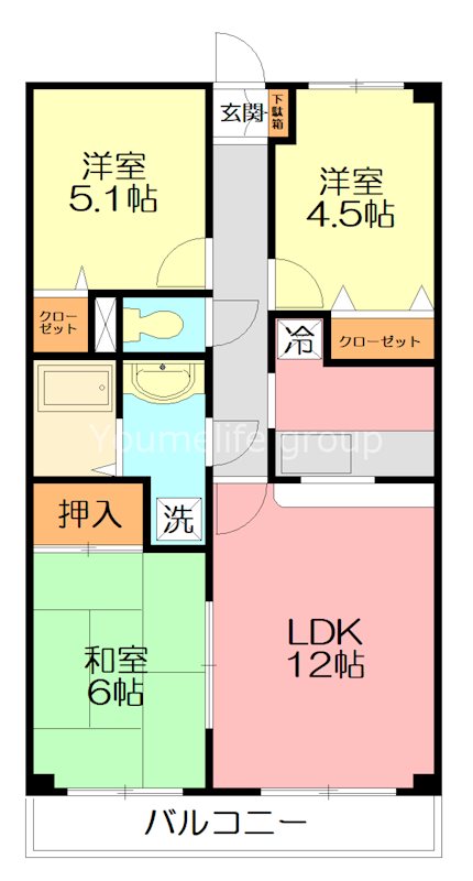 パークヒル参番館 205号室 間取り