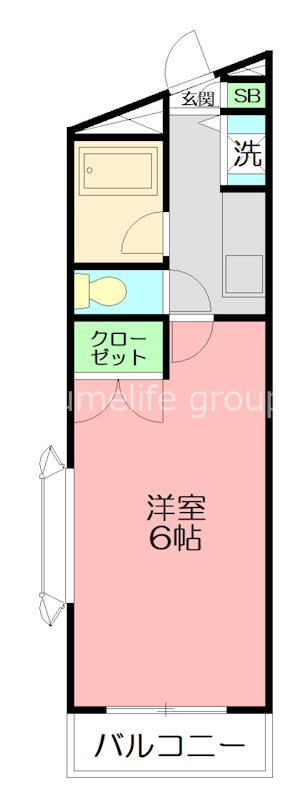 ユースフル伊勢原 306号室 間取り