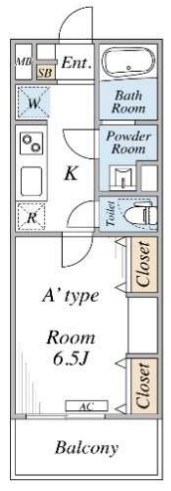 リブリ・agington 203号室 間取り