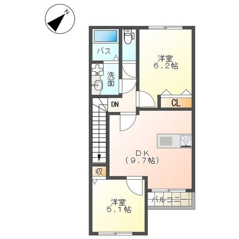 フォレスト 205号室 間取り