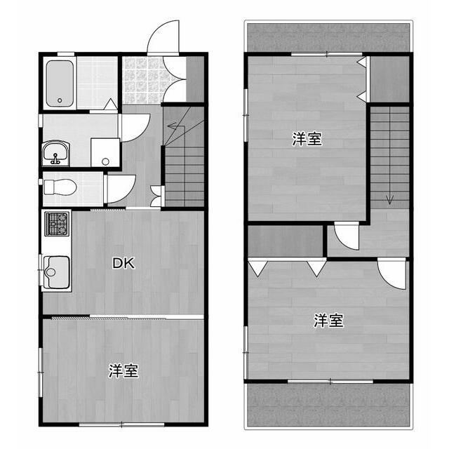 ビューティーリバーハウス C号室 間取り