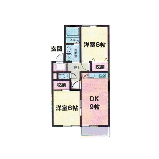 コスモエステート 202号室 間取り