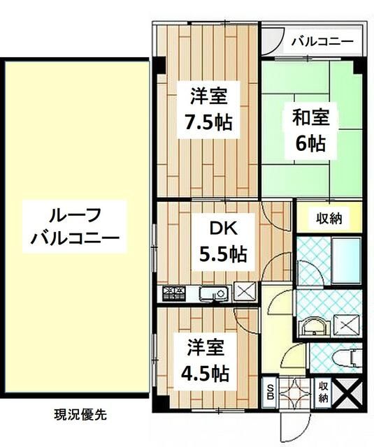 マンションアドミール 303号室 間取り