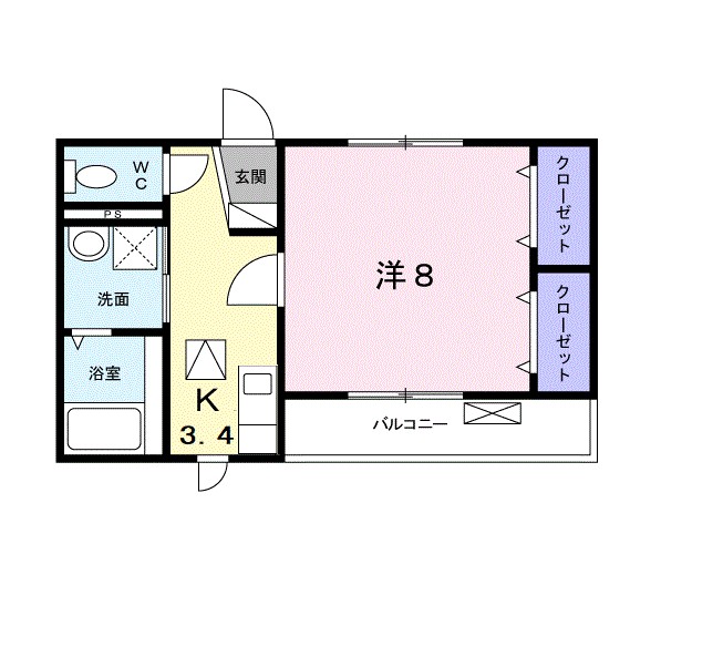 ティアラ 102号室 間取り