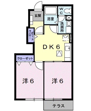 ソシアⅠ 102号室 間取り