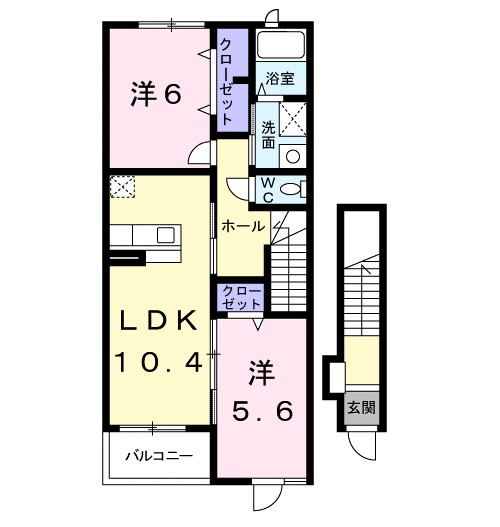 メゾン　フォンテーヌⅠ 203号室 間取り