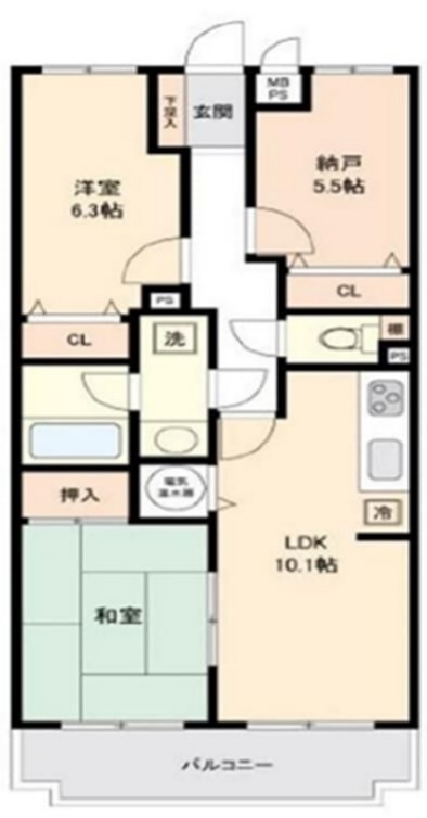 ライオンズマンション本厚木第2 309号室 間取り