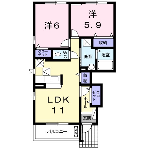メゾン・グラース 101号室 間取り