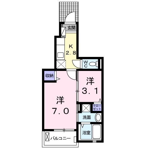ヴィラ・コリーナ 104号室 間取り